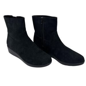 Cole Haan Waterproof Black Suede Ankle Boots 8.5B